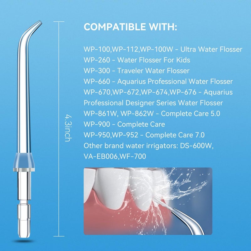 Hwxtoxy Replacement Tips for Waterpik Water Flosser Classic Jet Tips Waterpik' Replacement Parts and Other Oral Irrigators (6 Classic Jet Tips) - Image 2